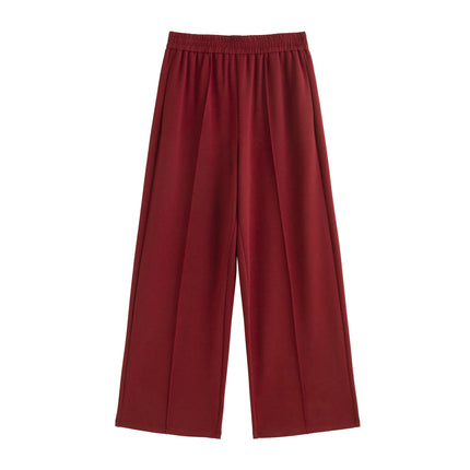 Women's High Waist Wide Leg Casual Pants for Autumn