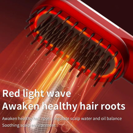 Peine inalámbrico para el cuidado del cabello con calor y terapia de luz roja para masaje del cuero cabelludo