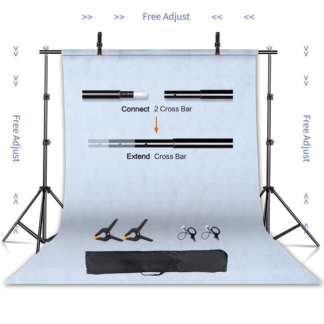 Adjustable Multi-Purpose Photography Background Stand Kit with Chroma Key Screen - Wnkrs