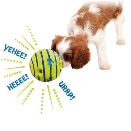 Jouet interactif Giggle Ball pour chiens - Nettoyage des dents, résistance aux morsures et production de sons