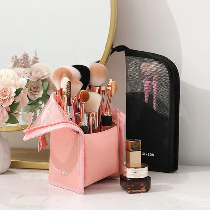 Bolsa de cosméticos con soporte para mujer