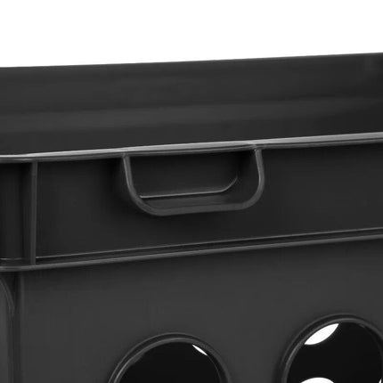 Black Plastic File Crates for Storage & Organization - Wnkrs