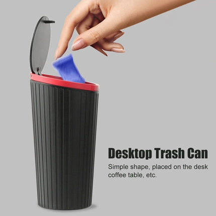 Compact Car Trash Bin with Press Lid - Wnkrs