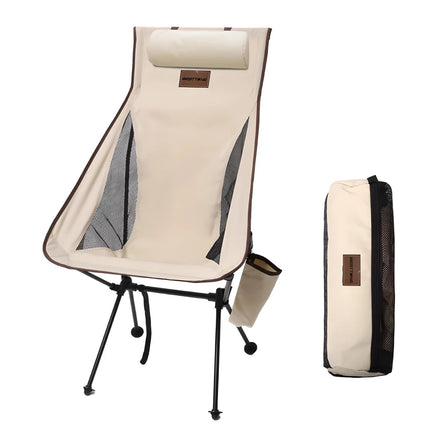 Silla de camping plegable portátil con reposacabezas