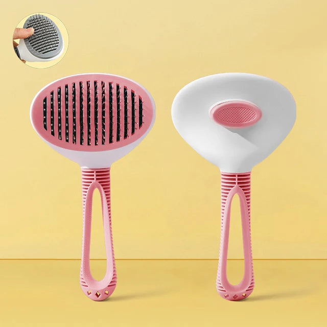 Brosse de toilettage autonettoyante pour chats et chiens