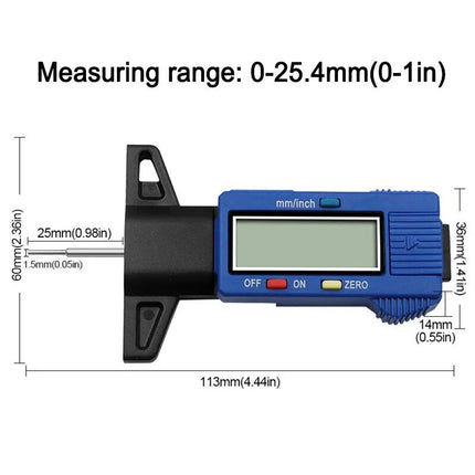 Essential Digital Tire Tread Depth Gauge - Precision Auto Tire Monitoring Tool - Wnkrs