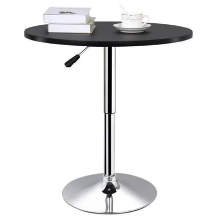 Adjustable Swivel Bar Table with Chrome Base for Café & Bistro - Wnkrs