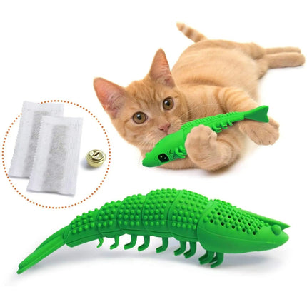 Juguete interactivo con cepillo de dientes para gatos