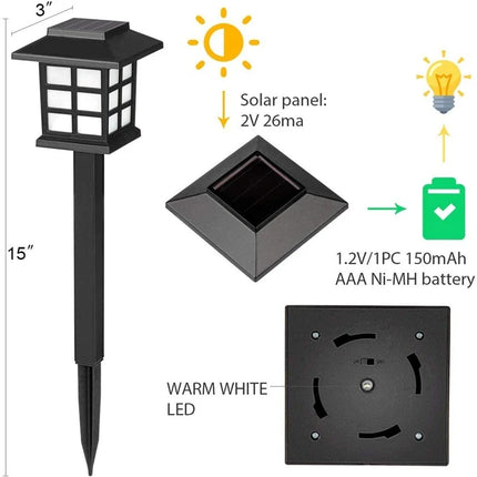 Luces LED solares para caminos de exterior