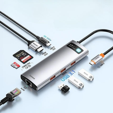 Ultra-Fast 10Gbps USB-C Hub: HDMI 4K, Ethernet, PD Charging & More