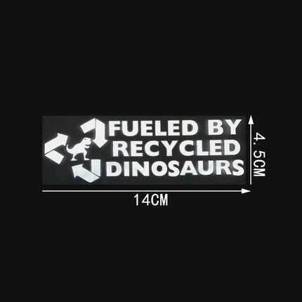 Recycled Dinosaurs - Eco-Inspired Vinyl Car Decal - Wnkrs