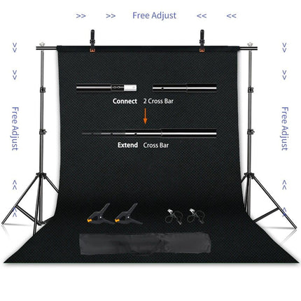 Adjustable Multi-Purpose Photography Background Stand Kit with Chroma Key Screen - Wnkrs