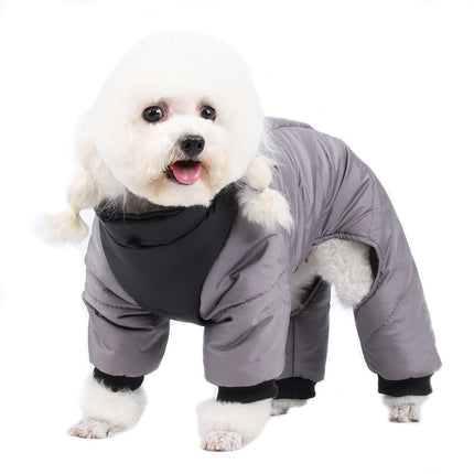 Abrigo de invierno impermeable para perros con anilla en D 