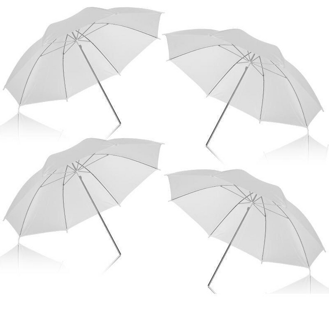 33" Soft Umbrella White Translucent 4-Pack for Studio Photography Lighting - Wnkrs