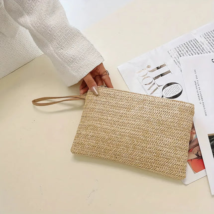 Bohemian Straw Woven Clutch