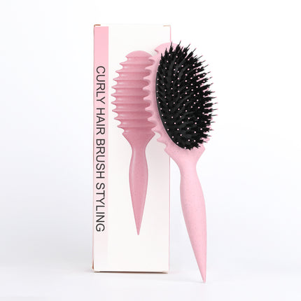 Brosse à cheveux démêlante en poils de sanglier pour définir les boucles