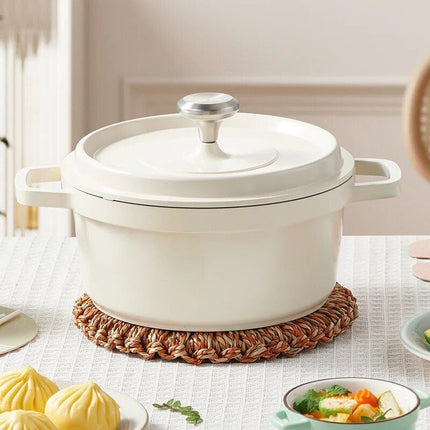 Aluminum Die-cast Non-stick Enamel Stockpot With Lid - Wnkrs