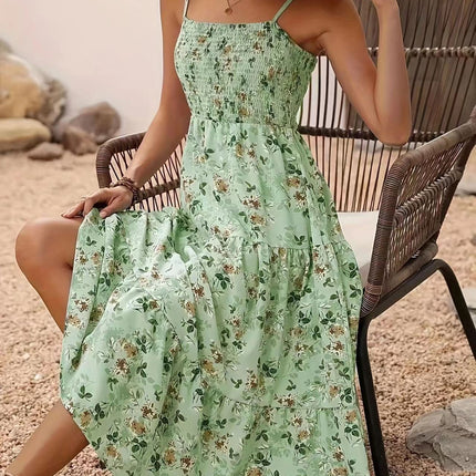 Floral Stitching Summer Beach Dress