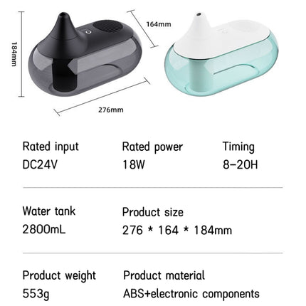 Humidificador de aire ultrasónico con generador de niebla espesa