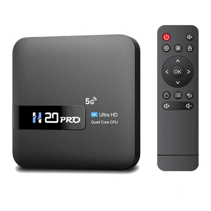 H20PRO Smart Android TV Box 4K 16 Go Lecteur multimédia WiFi double bande