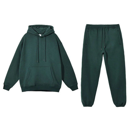 Conjunto de sudadera y pantalón deportivo de polar acogedor