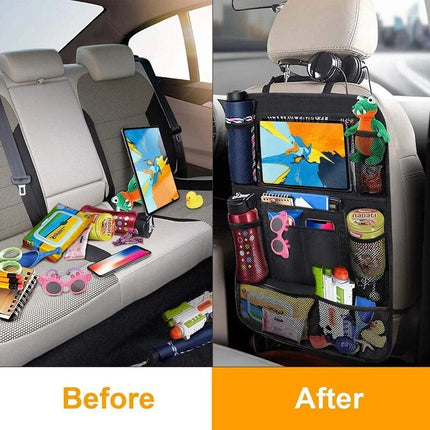 Car Backseat Protector with Touchscreen Tablet Holder & 9 Pockets - Wnkrs