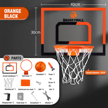 Canasta de baloncesto desmontable para montar en la pared con contador de puntuación electrónico