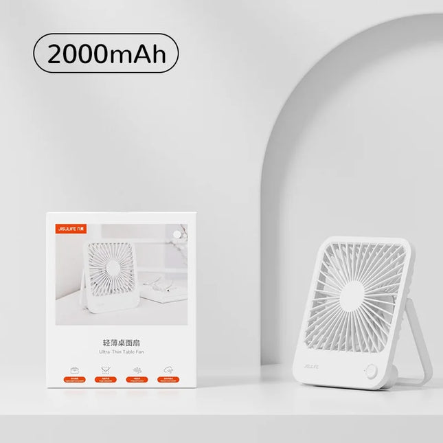 Ventilateur de bureau portable ultra silencieux - Rechargeable par USB, pliable avec refroidissement puissant à 4 vitesses