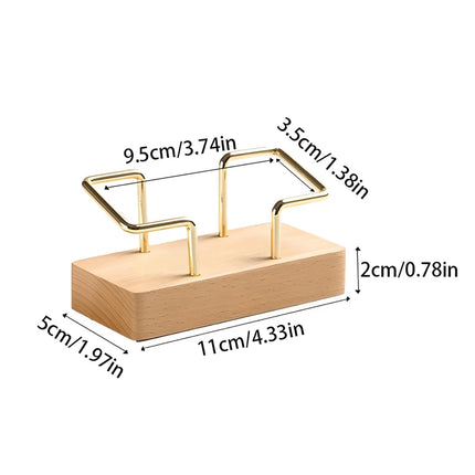 Porte-cartes de visite en bois pour bureau