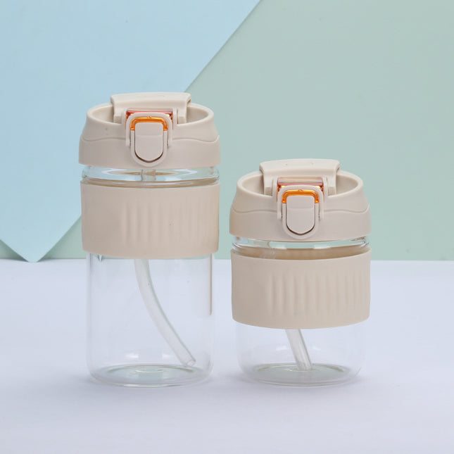 Bouteille d'eau portable en verre