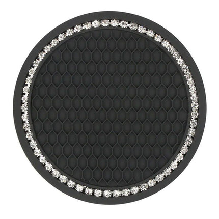 Diamond-Encrusted Car Cup Holder Mat: Non-Slip & Heat Resistant - Wnkrs