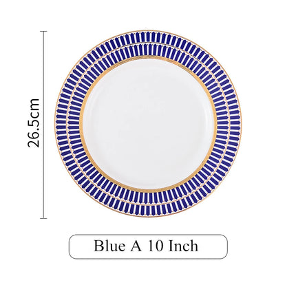 6PCS Nordic Bone China Ceramic Plates Set - Elegant Dinnerware & Dessert Plates