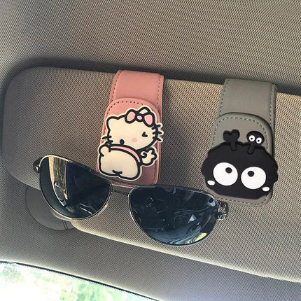 Universal Cartoon Car Visor Sunglasses Case & Clip - Wnkrs