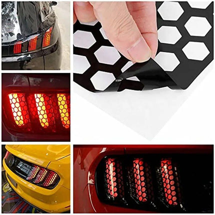 Universal Honeycomb Tail Light Vinyl Decals - Wnkrs