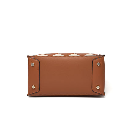 Elegante bolso de mano de piel auténtica