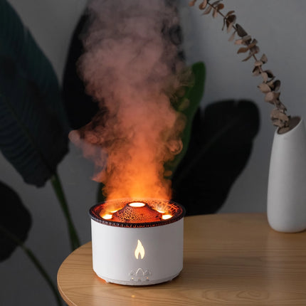 Electric Aroma Essential Oil Diffuser with Flame Lamp