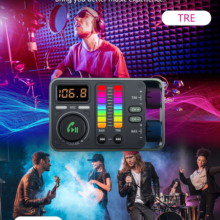 Transmetteur FM Bluetooth 5.3 et lecteur de musique Hi-Fi avec chargeur de voiture rapide PD20W