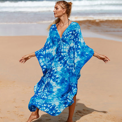 Vestido largo de protección solar para vacaciones en la playa, bikini, blusa, traje de baño, ropa de abrigo para mujer