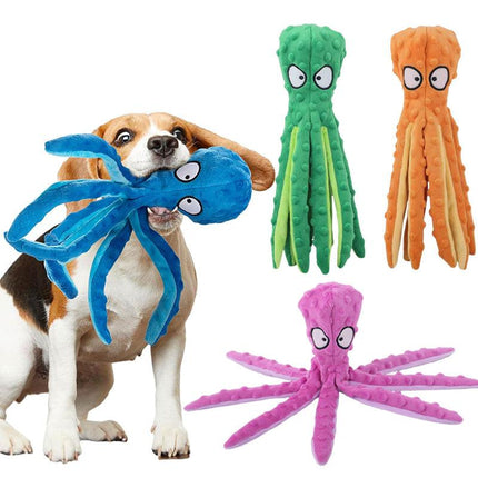 Juguete masticable duradero en forma de pulpo para perros