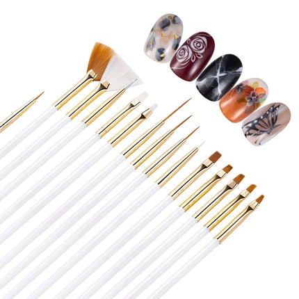 Lot de 15 pinceaux pour nail art