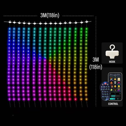 RGBIC LED Smart Curtain Lights - Wnkrs