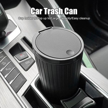 Compact Car Trash Bin with Press Lid - Wnkrs