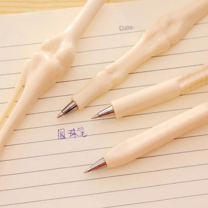 100 Pcs Bone-Design Blue Ballpoint Pens - Wnkrs