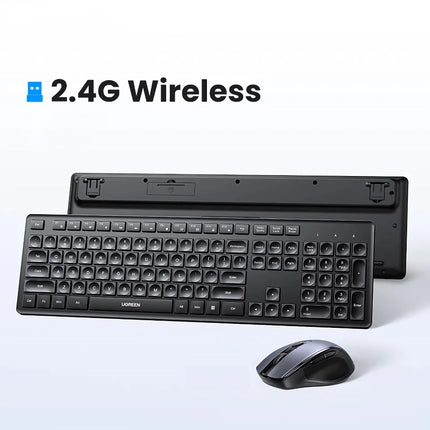 Ergonomic Wireless Keyboard Mouse Set with 4000DPI Optical Precision