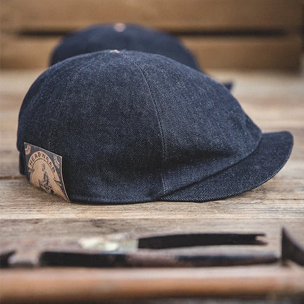 Casquette Gavroche en Denim Oversize pour Homme