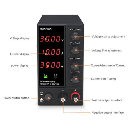 30V 10A Adjustable DC Power Supply - Wnkrs