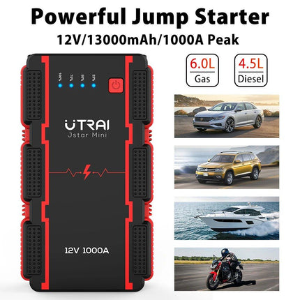 1000A Portable Jump Starter & Power Bank - Wnkrs