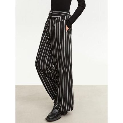 Pantalon large rayé élégant pour femme