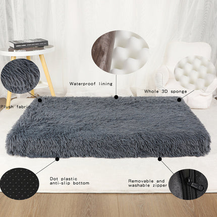 Cama para mascotas con alfombra de felpa para perros