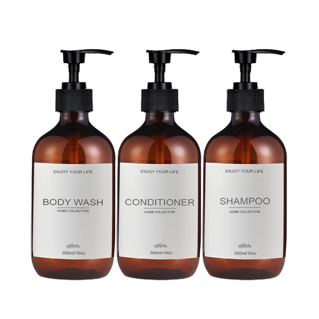 Chic 500ml Soap and Shampoo Dispenser Set